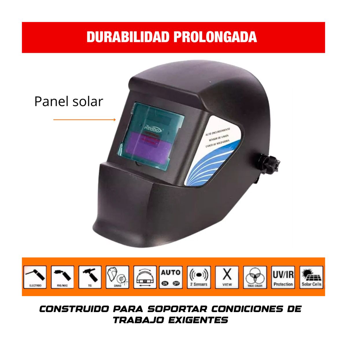 INGCO TOOLS - CASCO CARETA DE SOLDAR  + ESCUADRAS MAGNÉTICAS INGCO + GUANTES