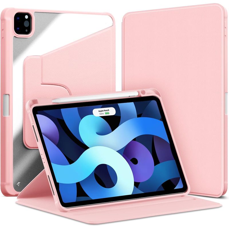 GENERICO - Funda case para iPad Pro 11 iPad Air 5/4 generación GIRATORIO - ROSA