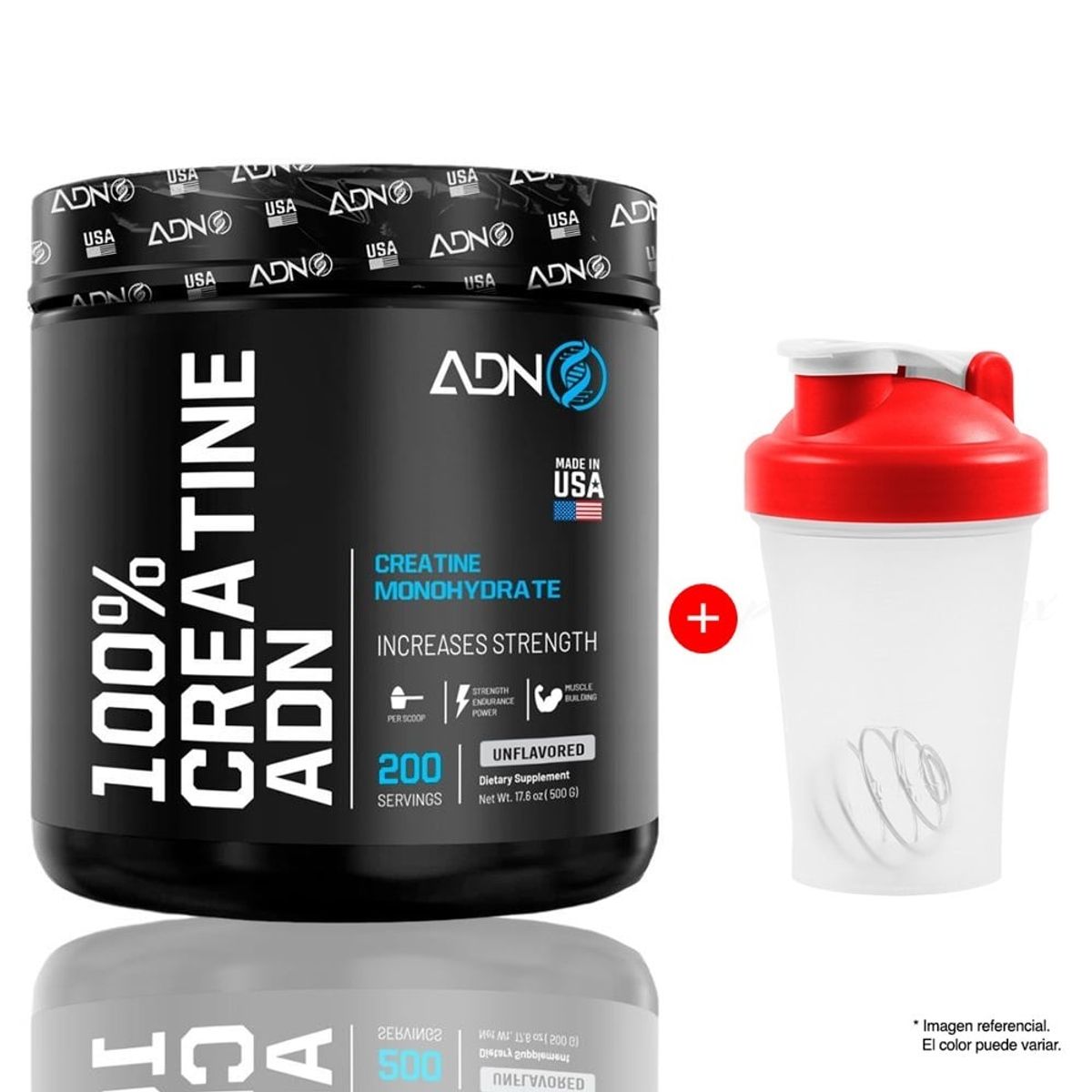 ADN - CREATINE Creatina Monohidratada ADN NUTRITION 500 gramos