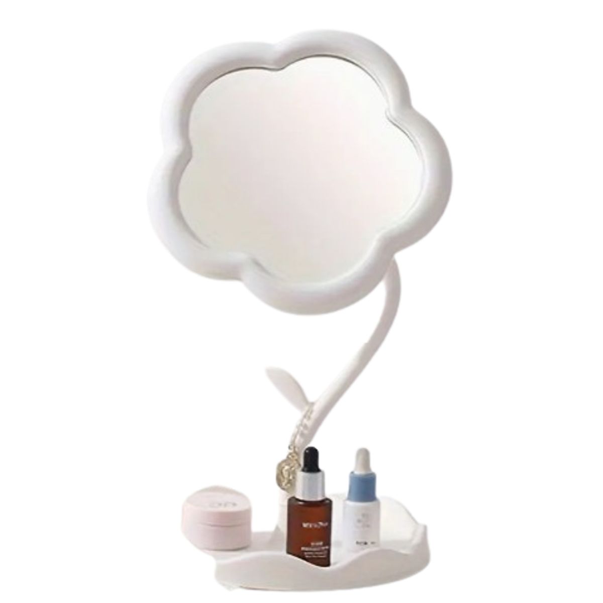 GENERICO - Espejo Tocador Modelo Flor Blanco