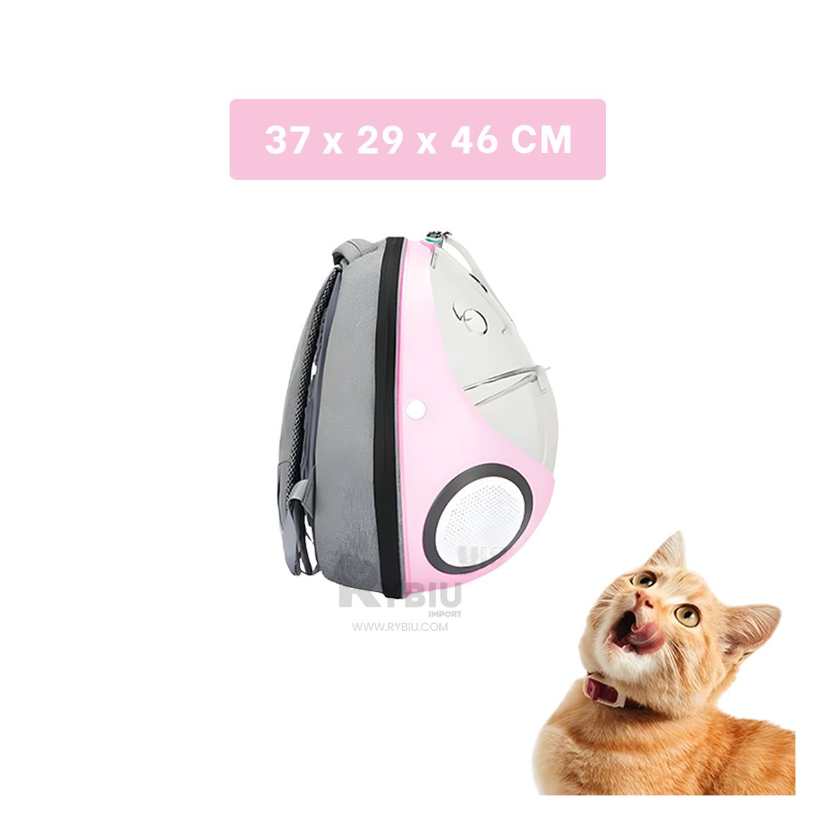 GENERICO - Maleta Ideal para Felinos de Color Rosado Y+Gift Stickers