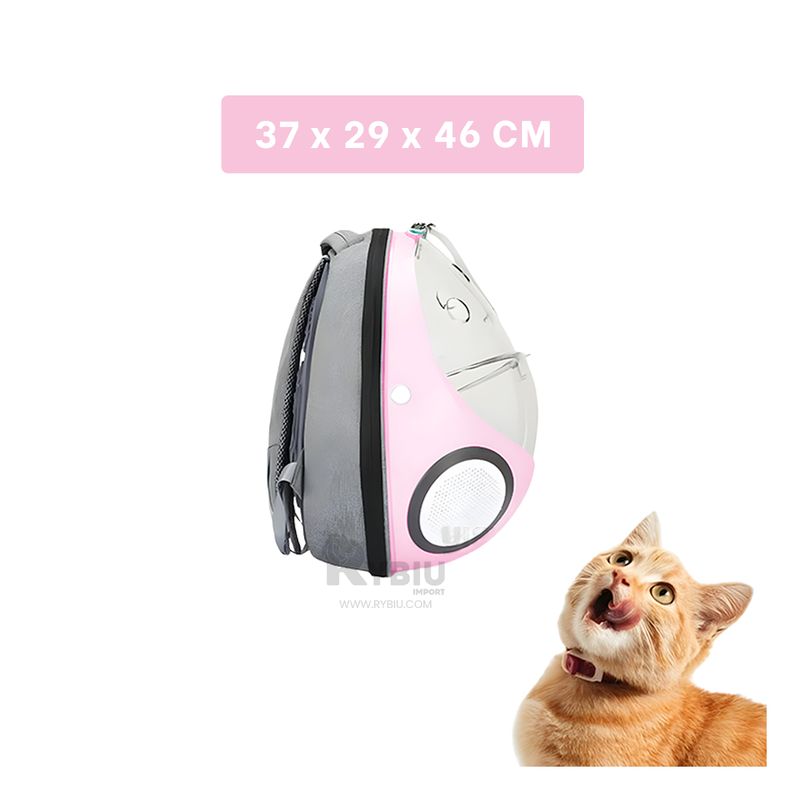 GENERICO - Maleta Ideal para Felinos de Color Rosado Y+Gift Stickers