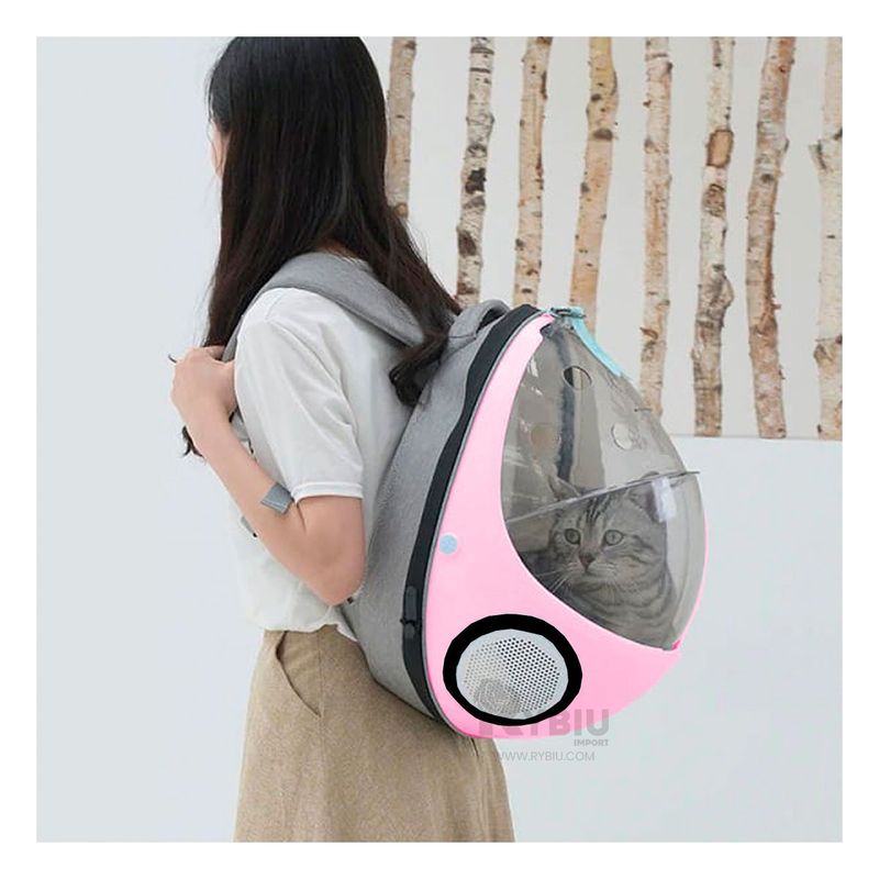 GENERICO - Maleta Ergonomica para Felino Color Rosado Y+Gift MiniAgenda