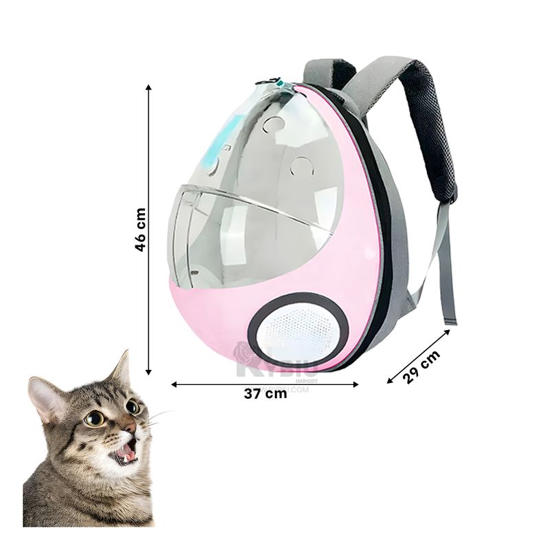 GENERICO - Maleta Moderna para Mascotas Color Rosado Y+Regalo Agendita