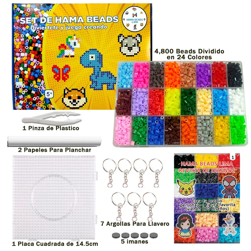 GENERICO - Hama Beads KIT 24 COLORES