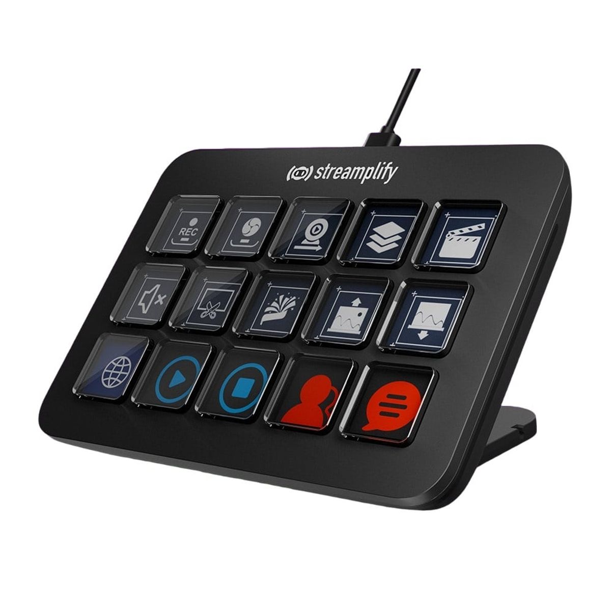 STREAMPLIFY - Streaming Deck Streamplify LCD 15 Keys W/HUB Black