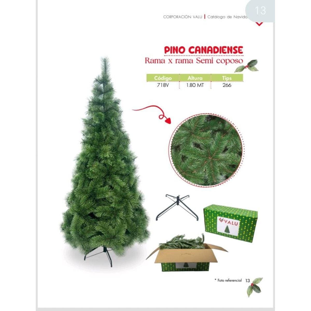 GENERICO - ARBOL CANADIENSE SEMI-COPOSO 180MT 266 TIPS