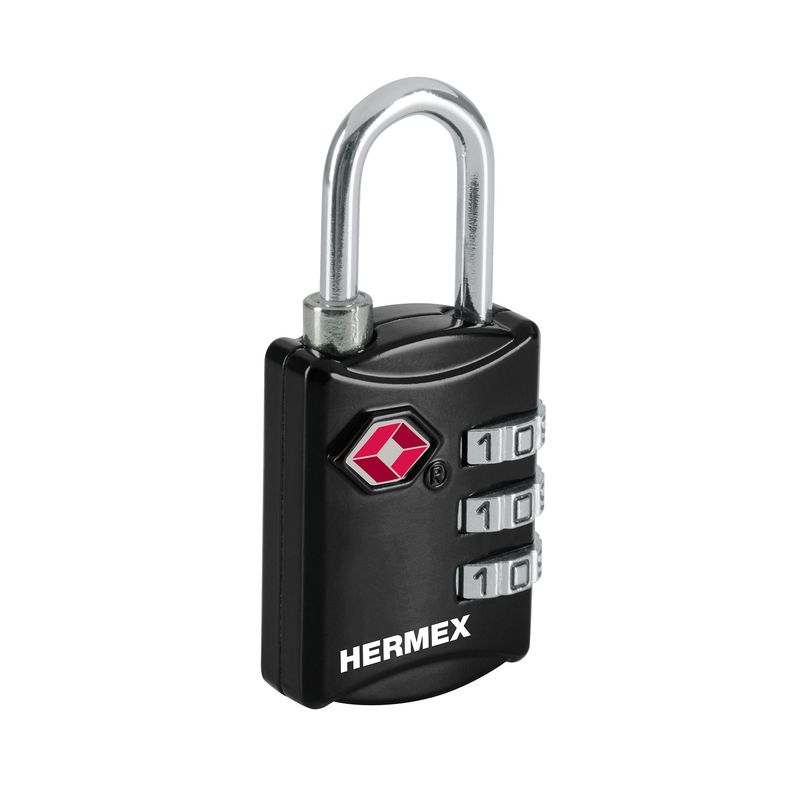HERMEX - Candado para Maleta Equipaje de Combinación 3 Dígitos TSA 46291 Hermex