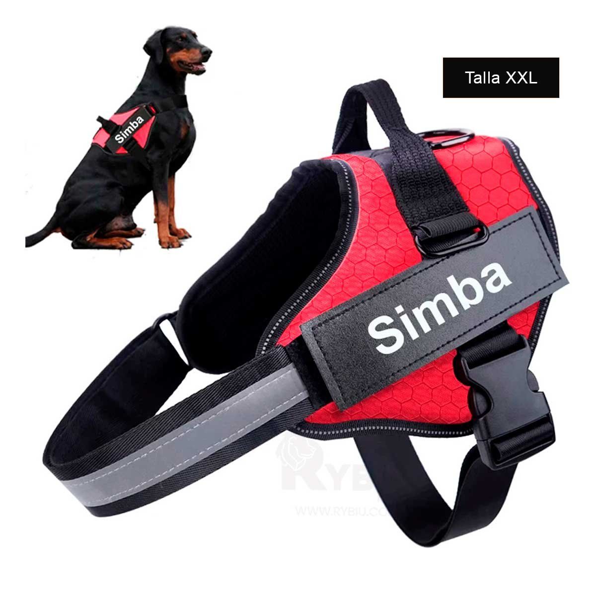 RYBIU IMPORT - Pechera para Can Grande XXL en Color Rojo Y+Papel de Regalo