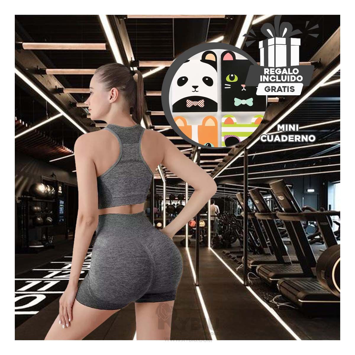 GENERICO - Top Ajustado para Yoga Comodo para Fitness en Plomo