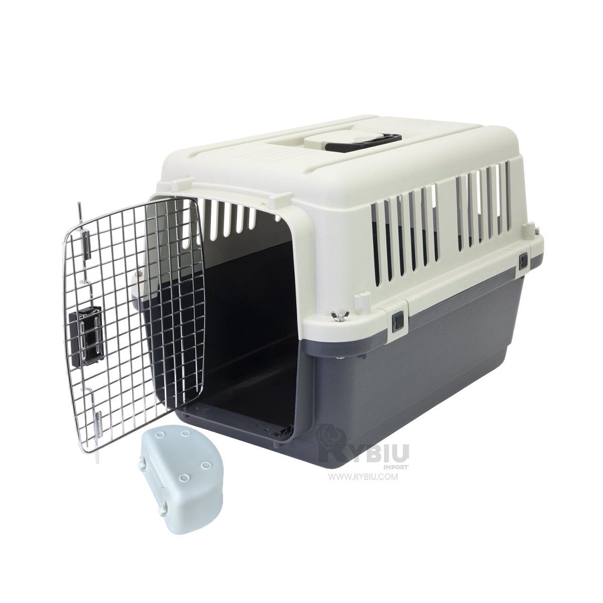 RYBIU IMPORT - Transportador L60 de Animales Seguro y Comodo Plomo Oscuro