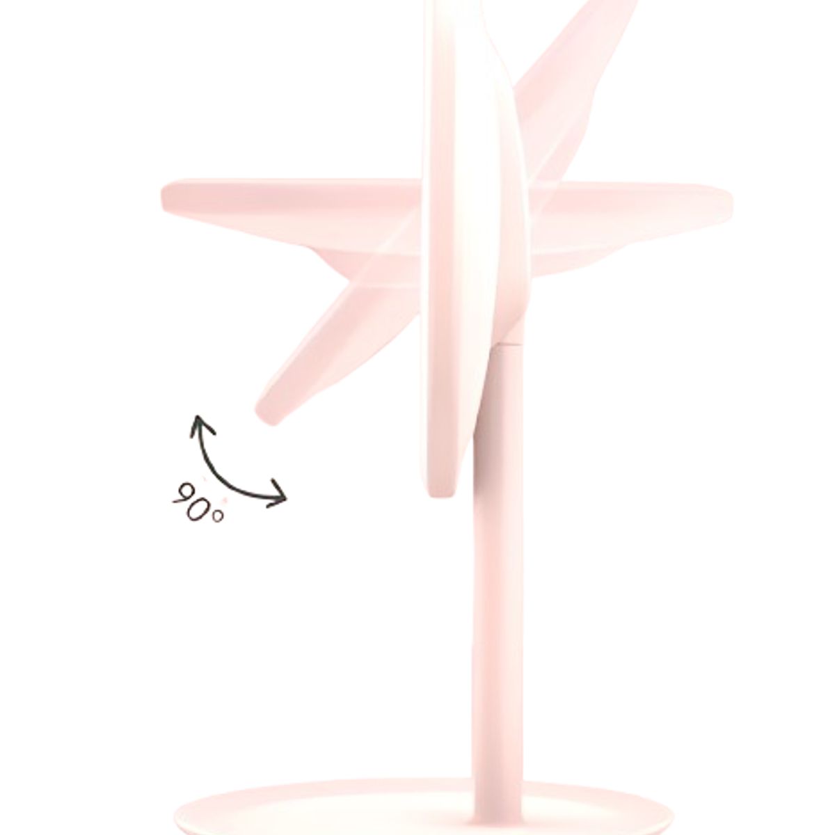 GENERICO - Espejo tocador Led Circular Rosado