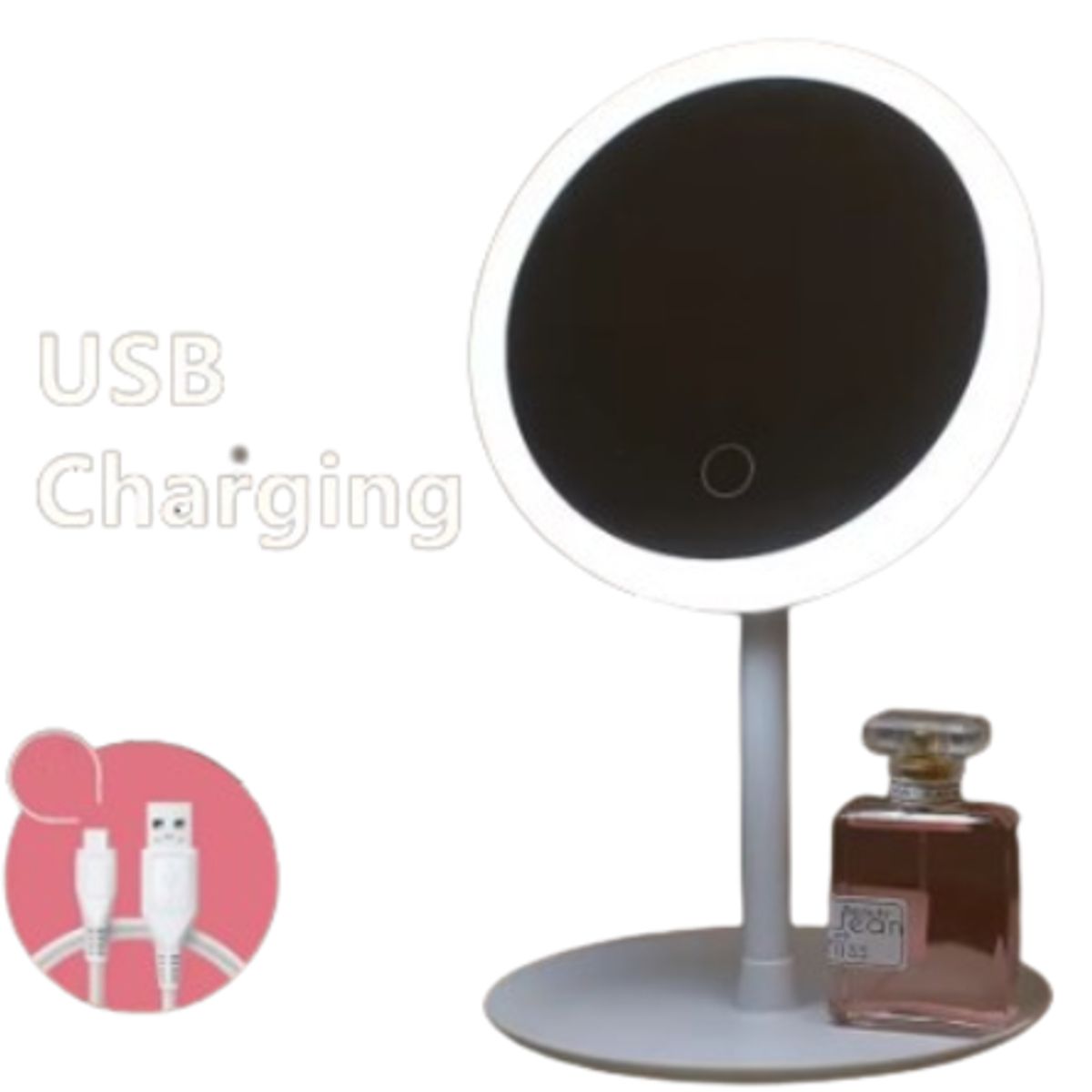 GENERICO - Espejo tocador Led Circular blanco