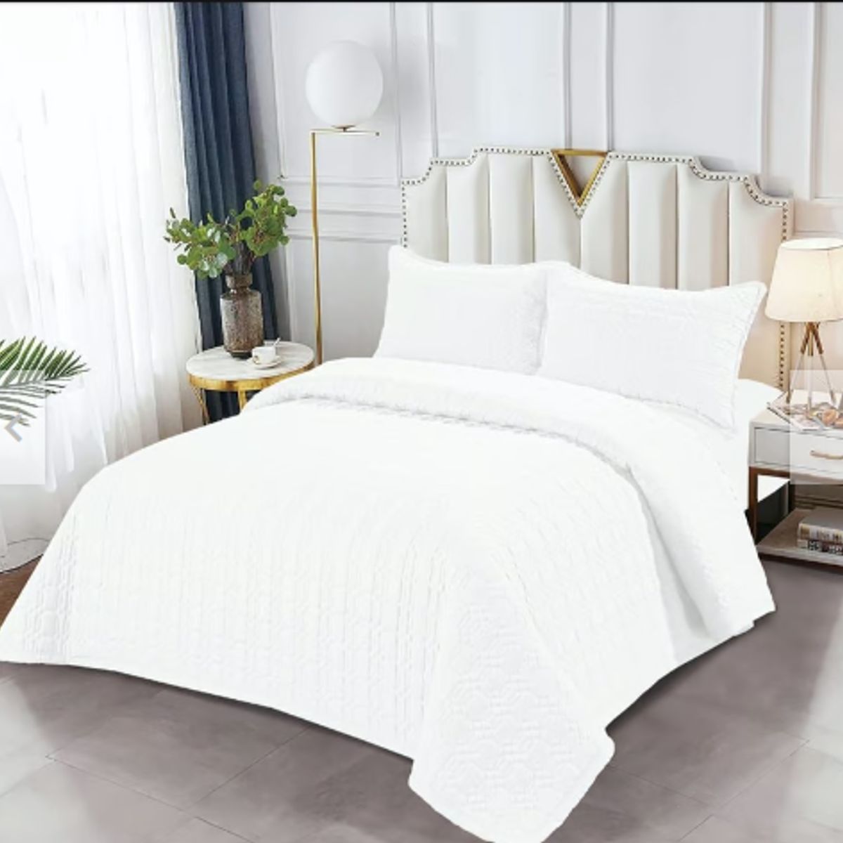 CASATEX - Edredón Hipoalergénico Blanco QUEEN  Set de Sábanas