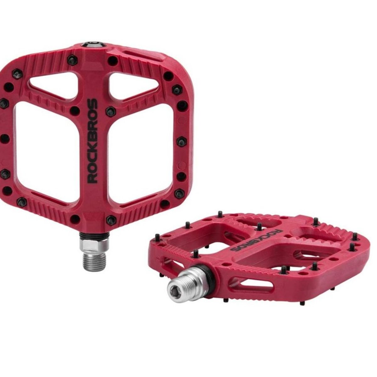 ROCKBROS - Pedales Rockbros de nylon Rojo 2018-12A