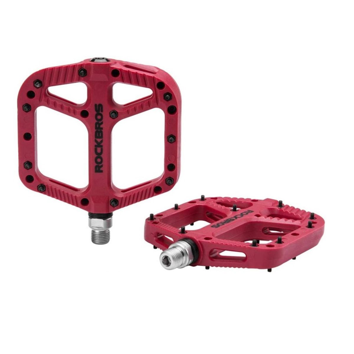 ROCKBROS - Pedales Rockbros de nylon Rojo 2018-12A