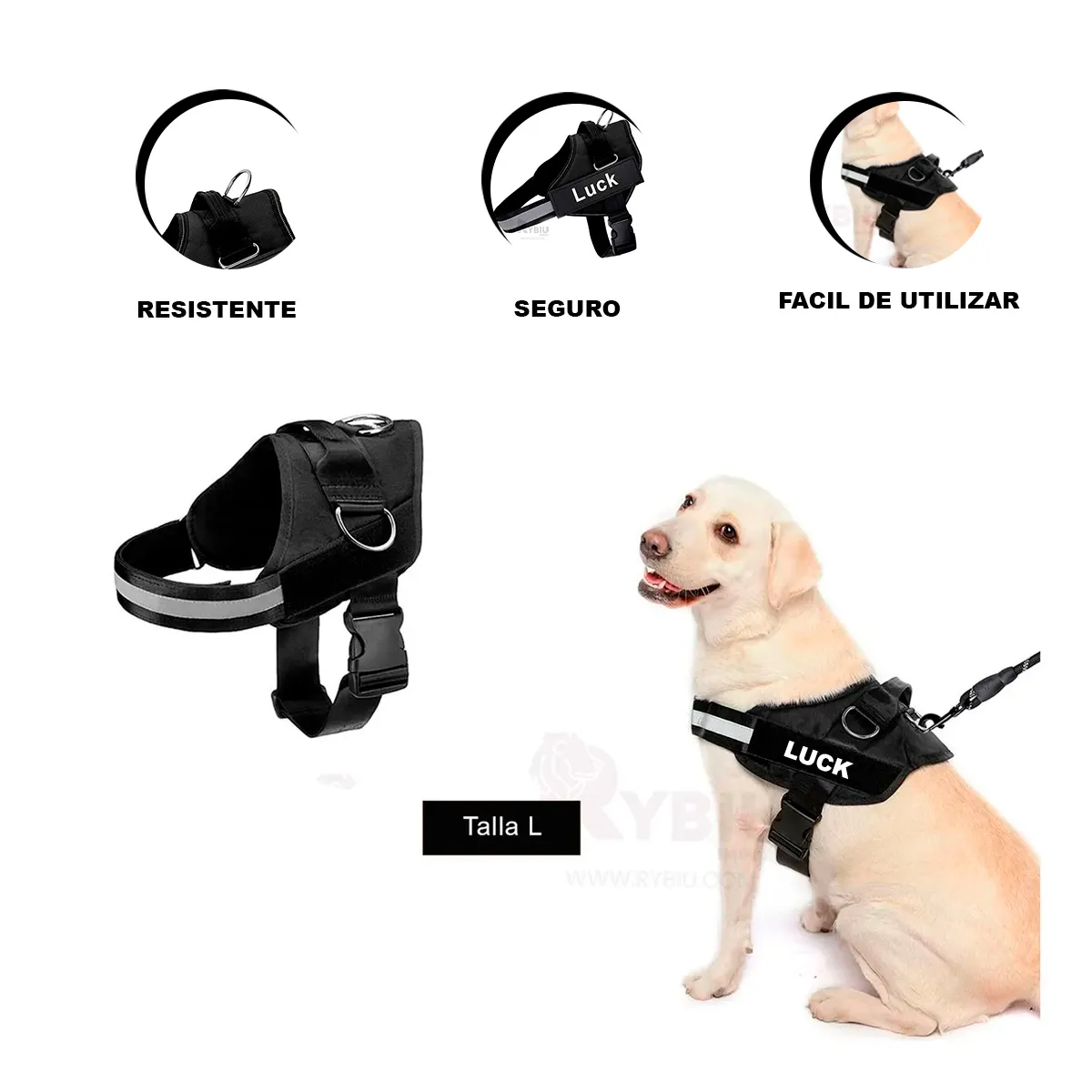 RYBIU IMPORT - Pechera Ideal para Perros en Tono Negro Y+Gift MiniAgenda