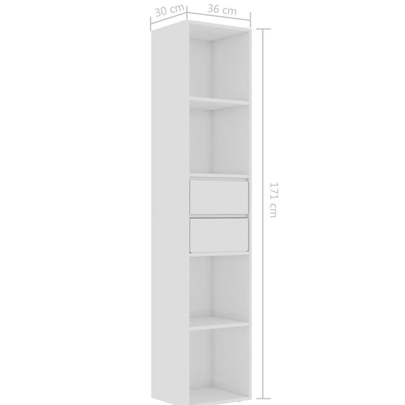 TU MESITA - Estante Alto TU MESITA Elfo color Blanco 2 cajones