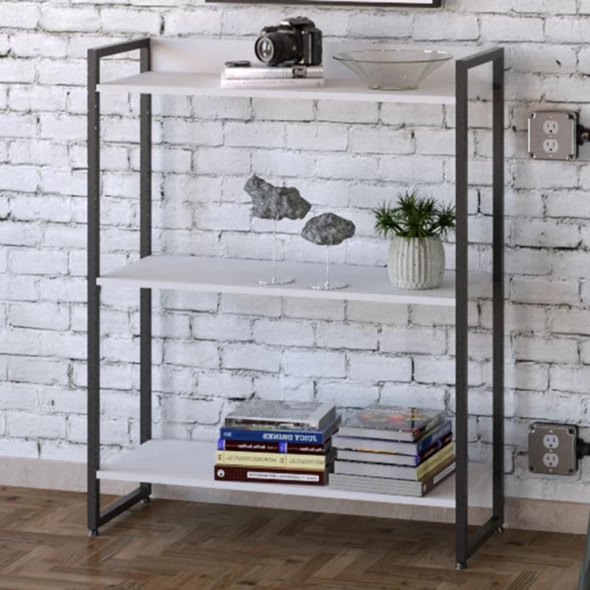 TU MESITA - Estante Industrial Igor color Blanco TU MESITA 3 repisas