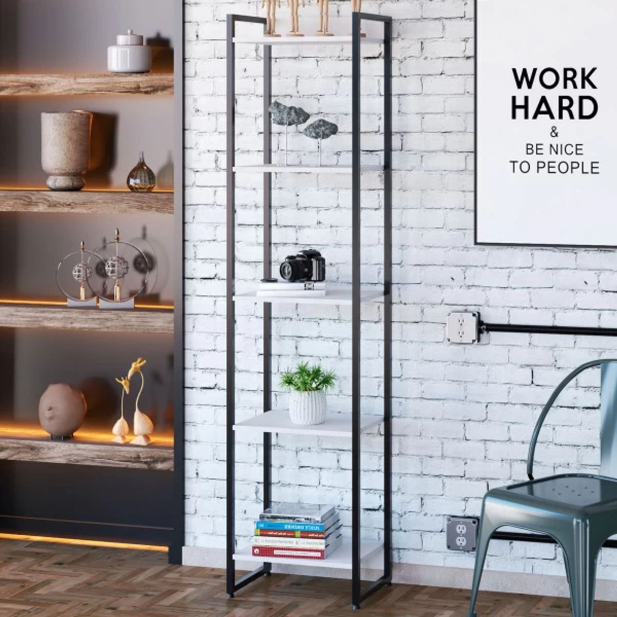 TU MESITA - Estante Industrial Marín color Blanco 5 repisas TU MESITA