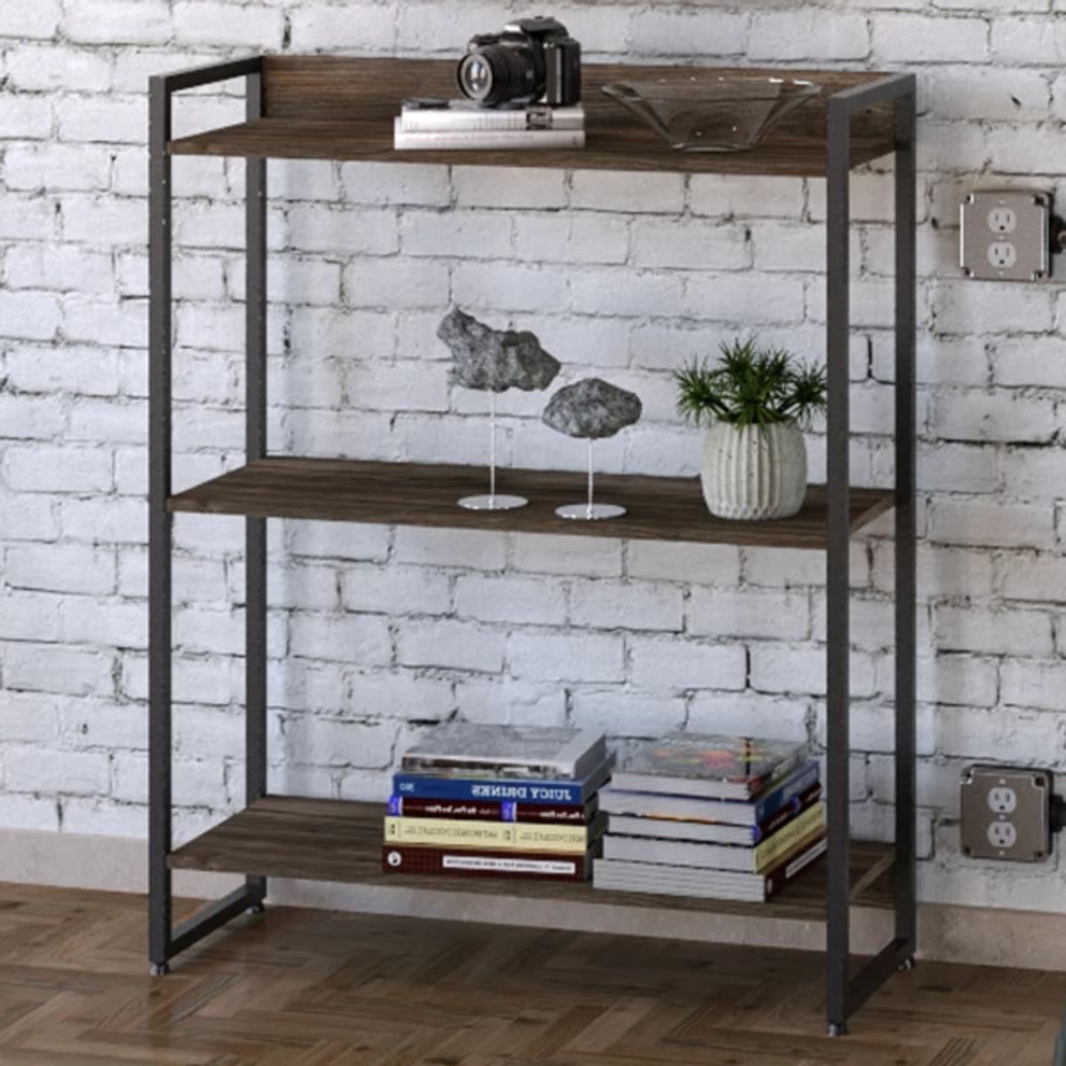 TU MESITA - Estante Industrial Igor color Wengue TU MESITA 3 repisas