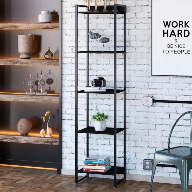 TU MESITA - Estante Industrial Marín color Negro 5 repisas TU MESITA