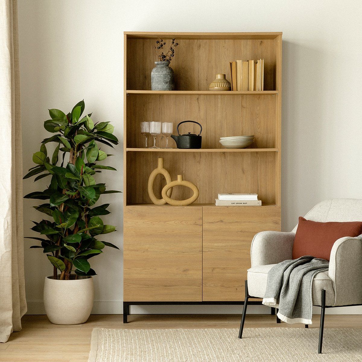 TU MESITA - Estante Moderno Kina 2 Puertas TU MESITA