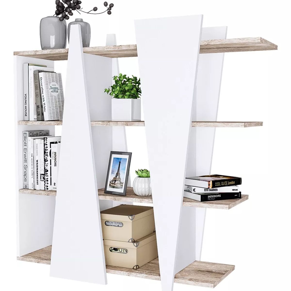 TU MESITA - Estante Moderno Nataly color BlancoHaya TU MESITA