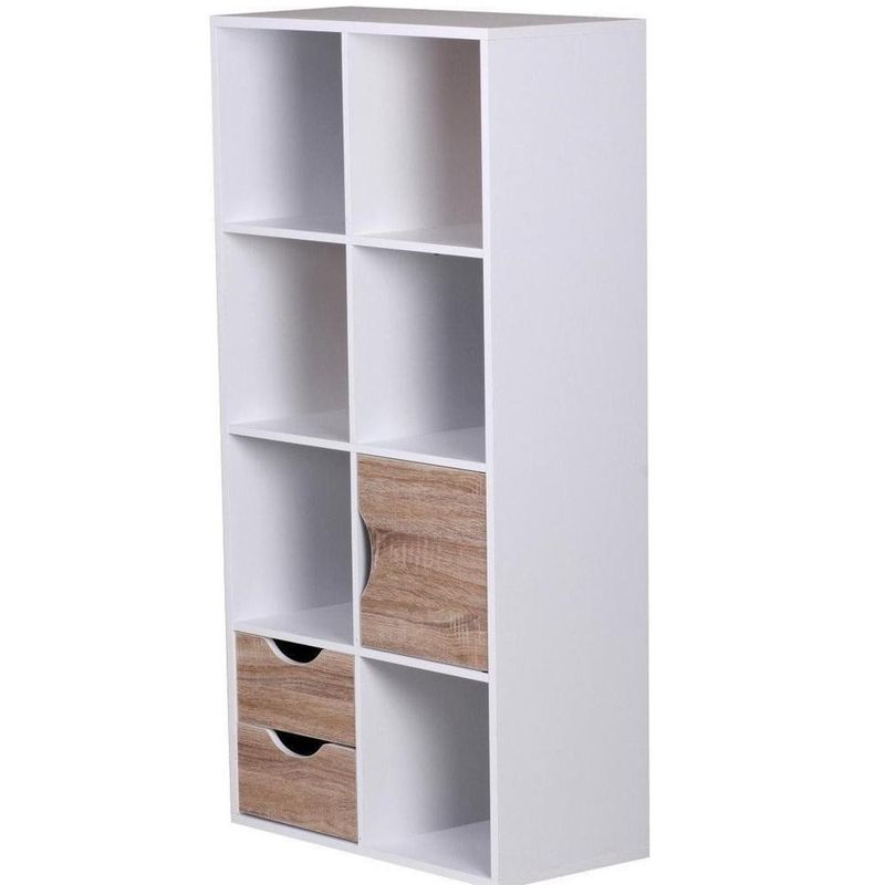 TU MESITA - Estante Multiusos TU MESITA Aliza color BlancoMarrón 1Puerta 2Cajones