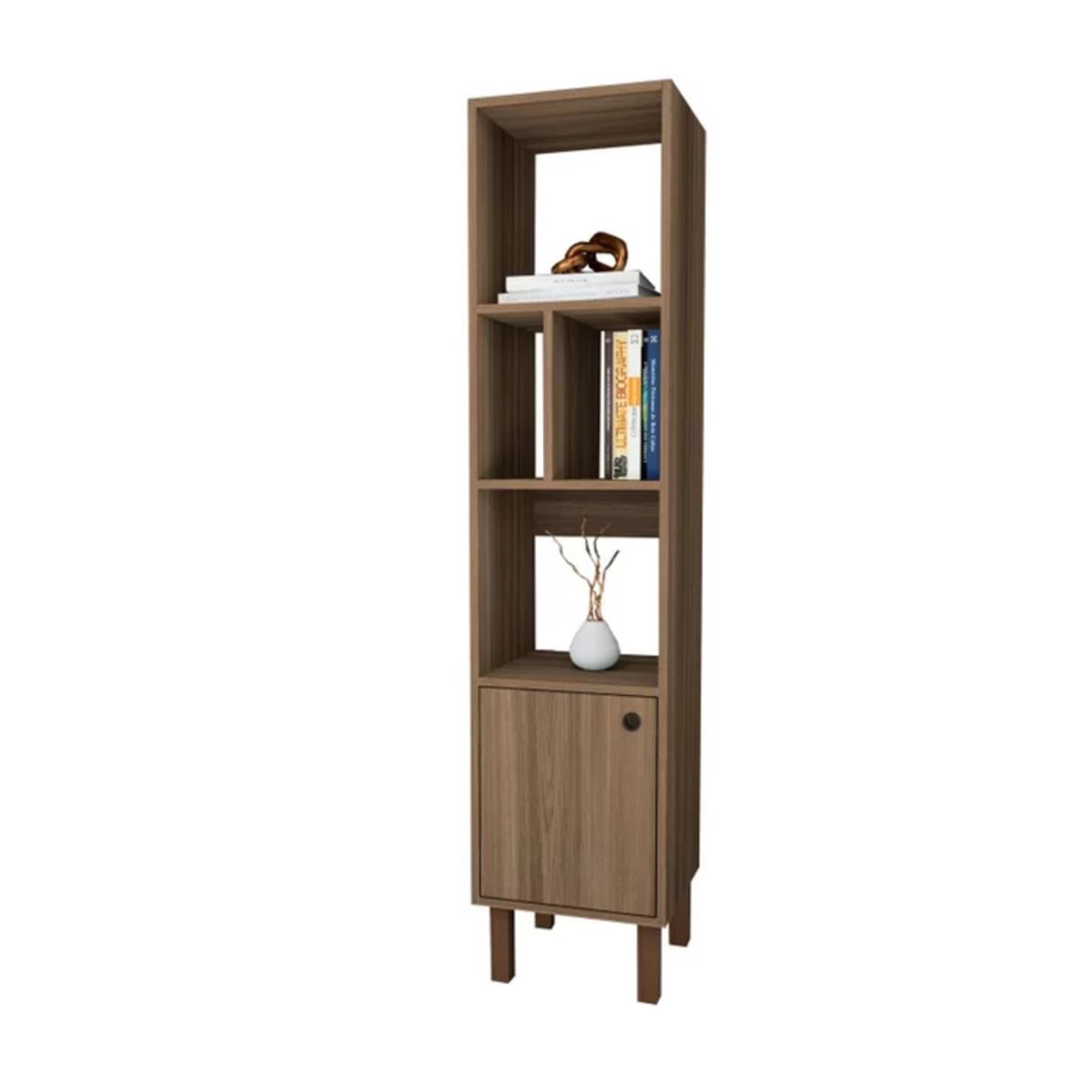 TU MESITA - Librero Clásico Remy color Marrón 1 puerta TU MESITA