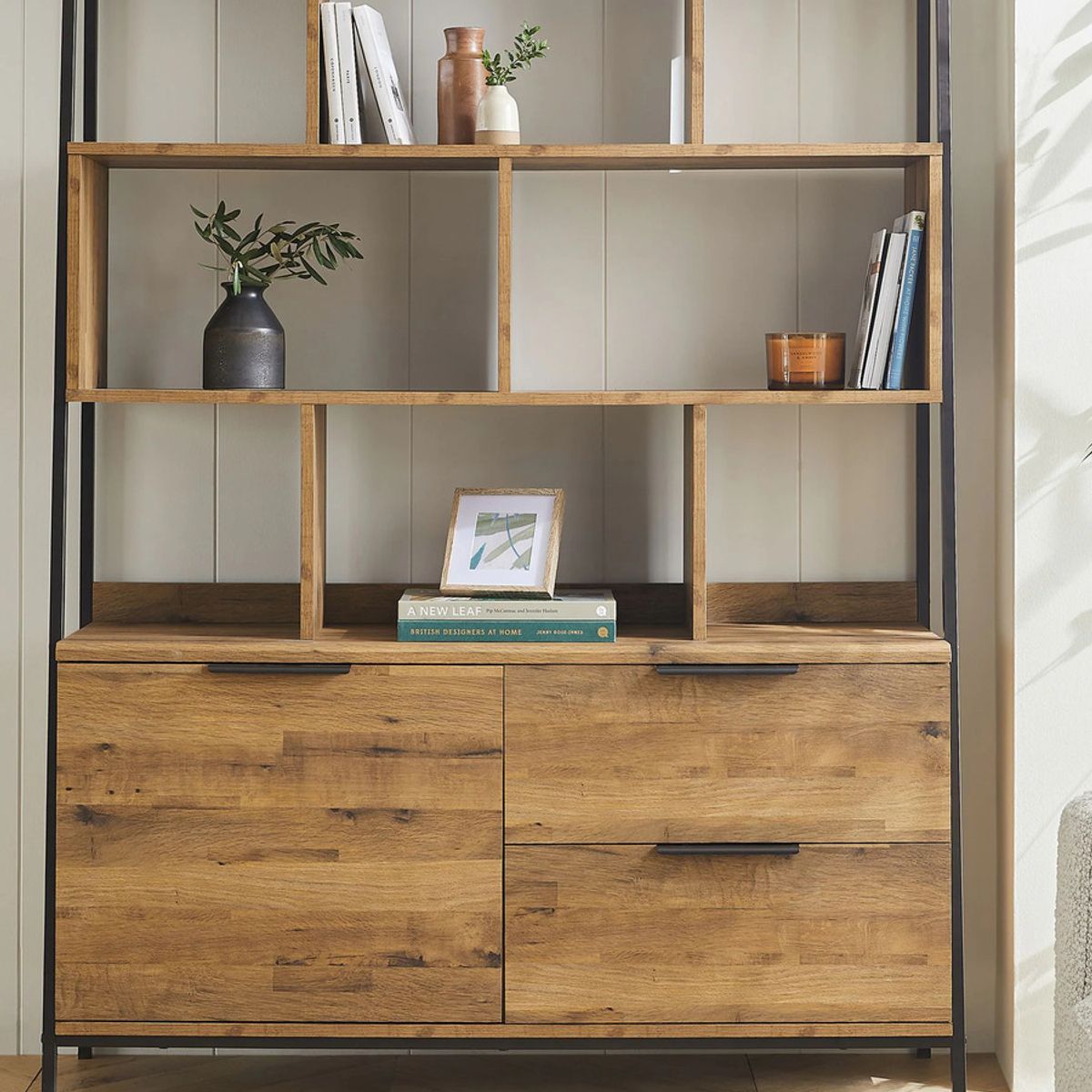 TU MESITA - Librero con Estantes Rústico Greco color Marrón TU MESITA