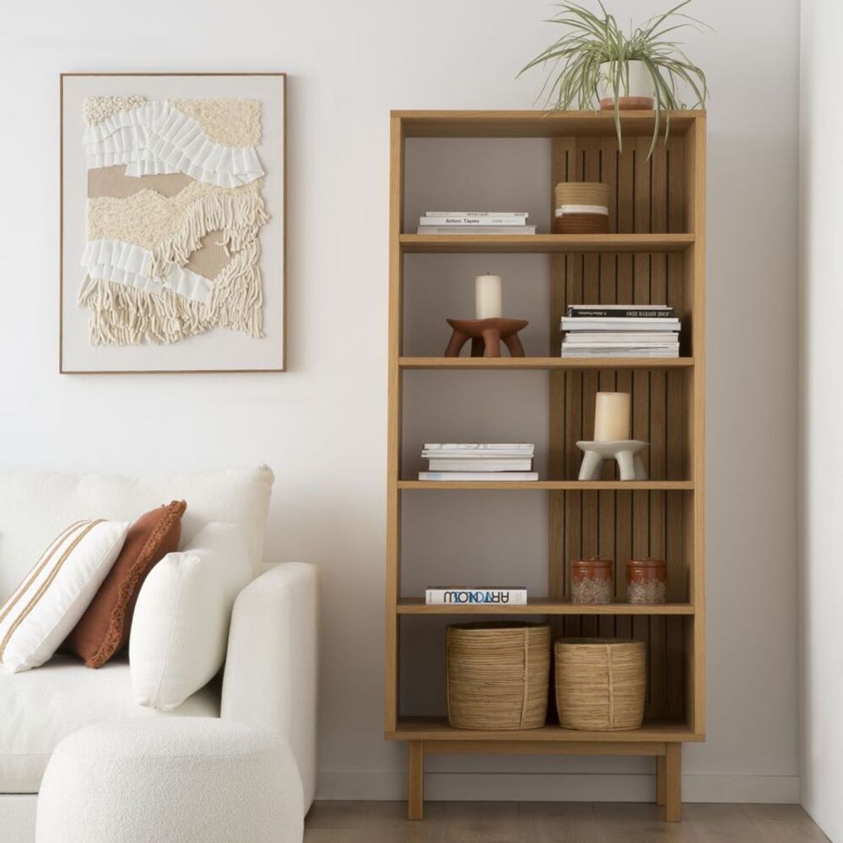 TU MESITA - Librero con Repisas Akira color Marrón TU MESITA