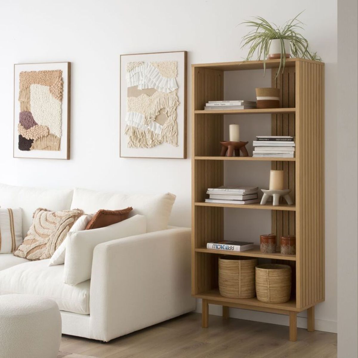 TU MESITA - Librero con Repisas Akira color Marrón TU MESITA