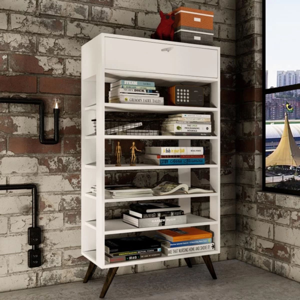 TU MESITA - Librero Estante Argos color Blanco TU MESITA