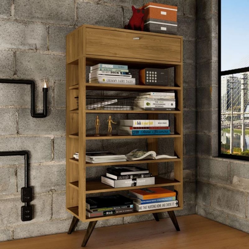 TU MESITA - Librero Estante Argos color Marrón TU MESITA