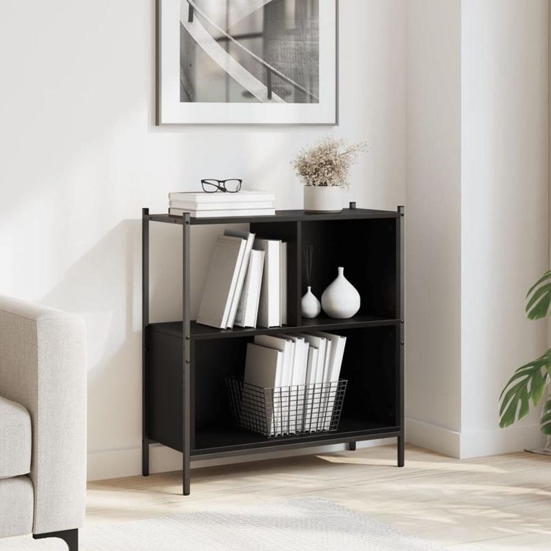 TU MESITA - Librero Estante TU MESITA Mirlo Color Negro 2 niveles