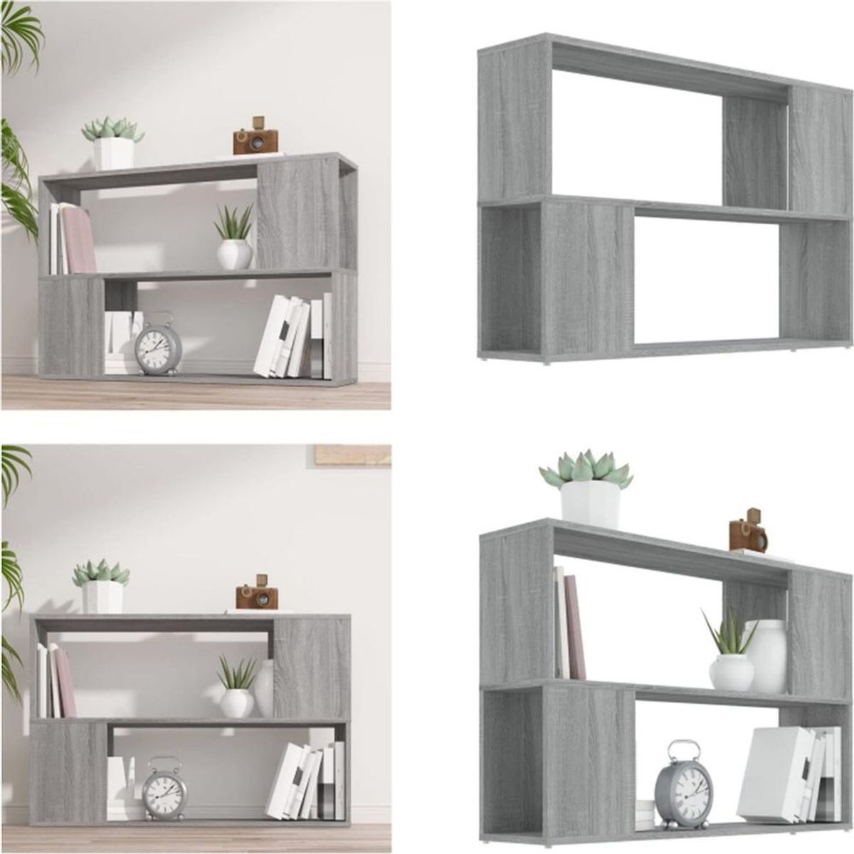 TU MESITA - Librero Estante TU MESITA Carly color Gris