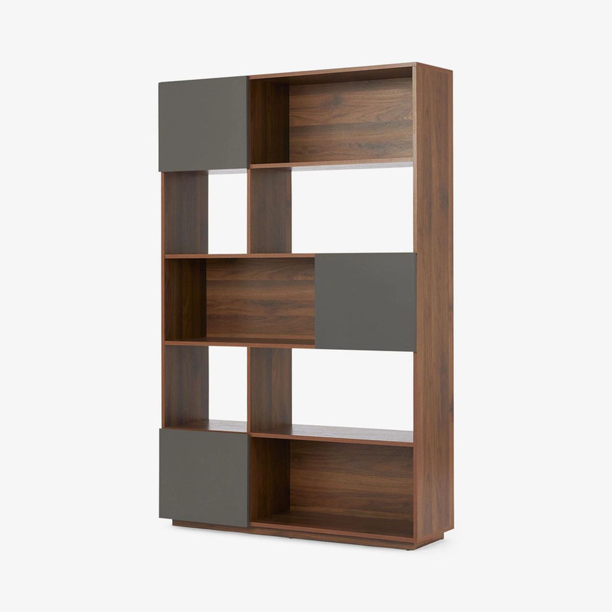 TU MESITA - Librero Moderno Sevilla color MarrónNegro 3 puertas TU MESITA