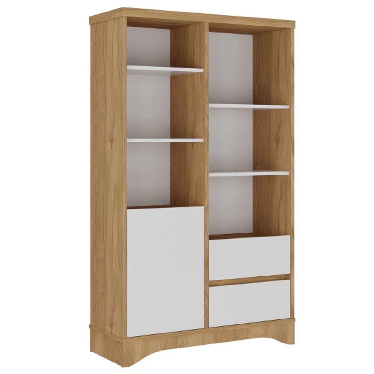 TU MESITA - Librero Moderno Olmos color MarrónBlanco TU MESITA