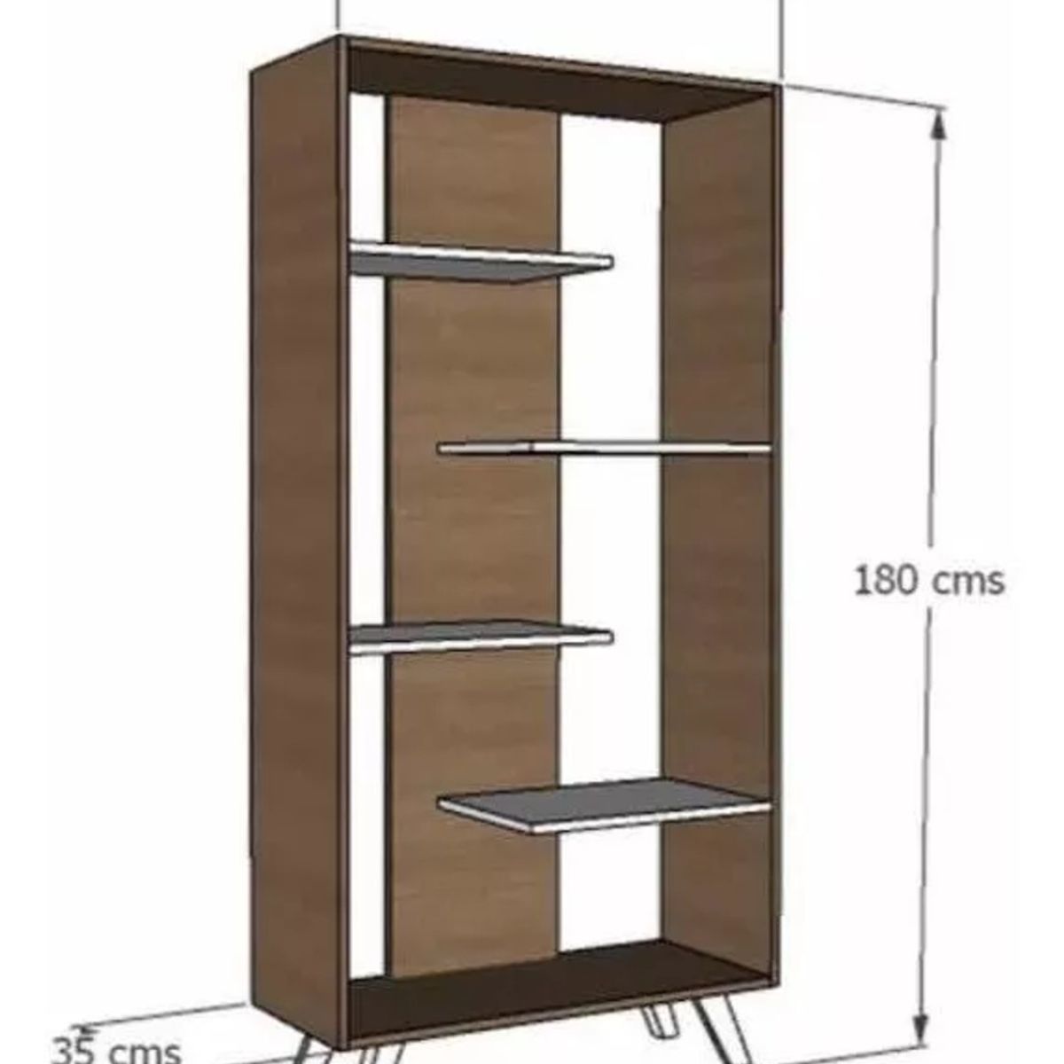 TU MESITA - Librero Multiusos Lisett color DunaBlanco TU MESITA