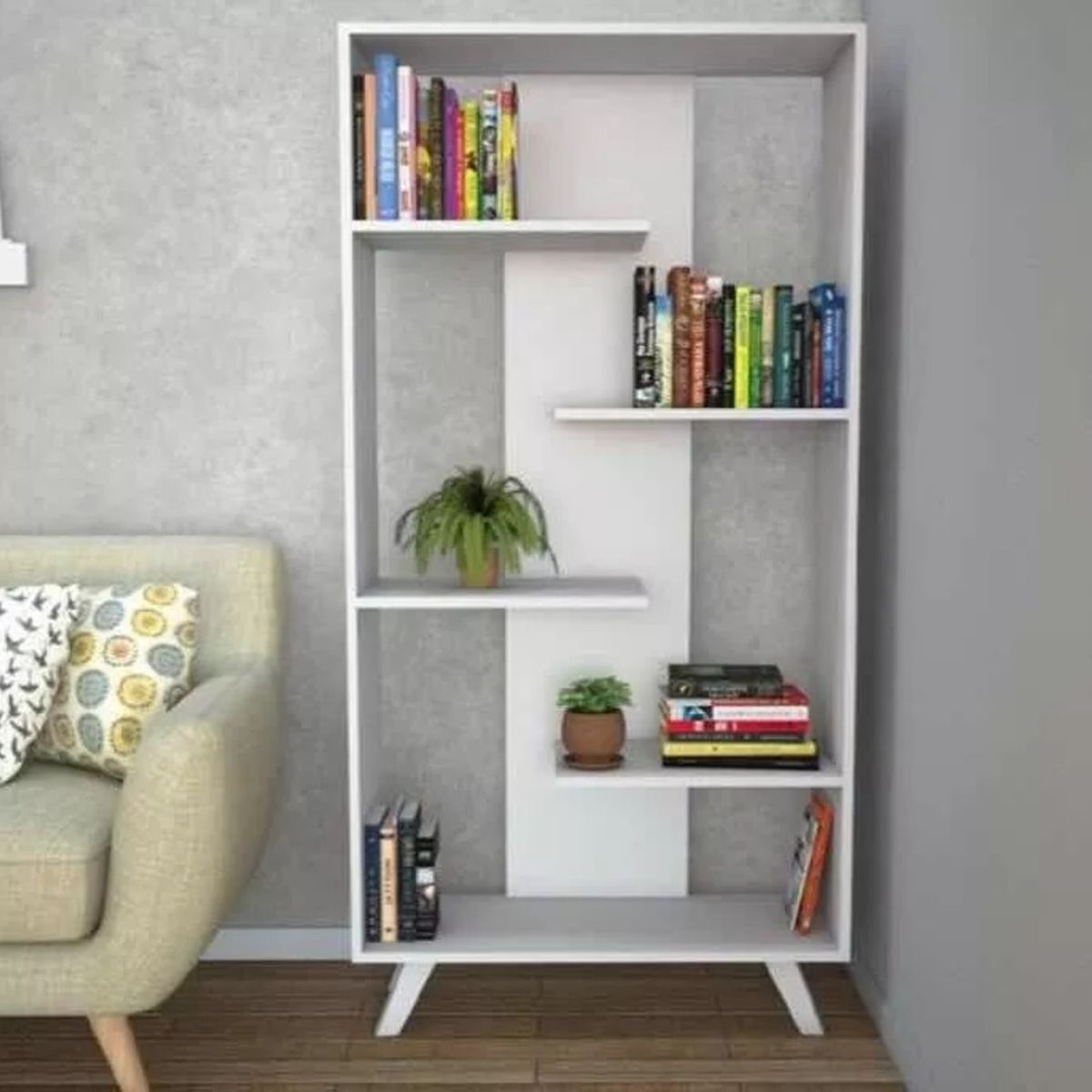 TU MESITA - Librero Multiusos Lisett color Blanco TU MESITA