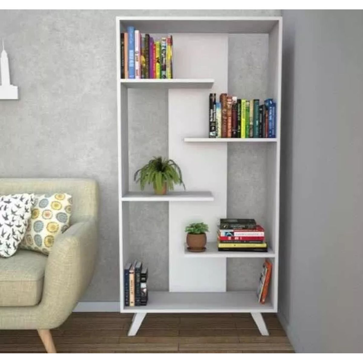 TU MESITA - Librero Multiusos Lisett color Blanco TU MESITA