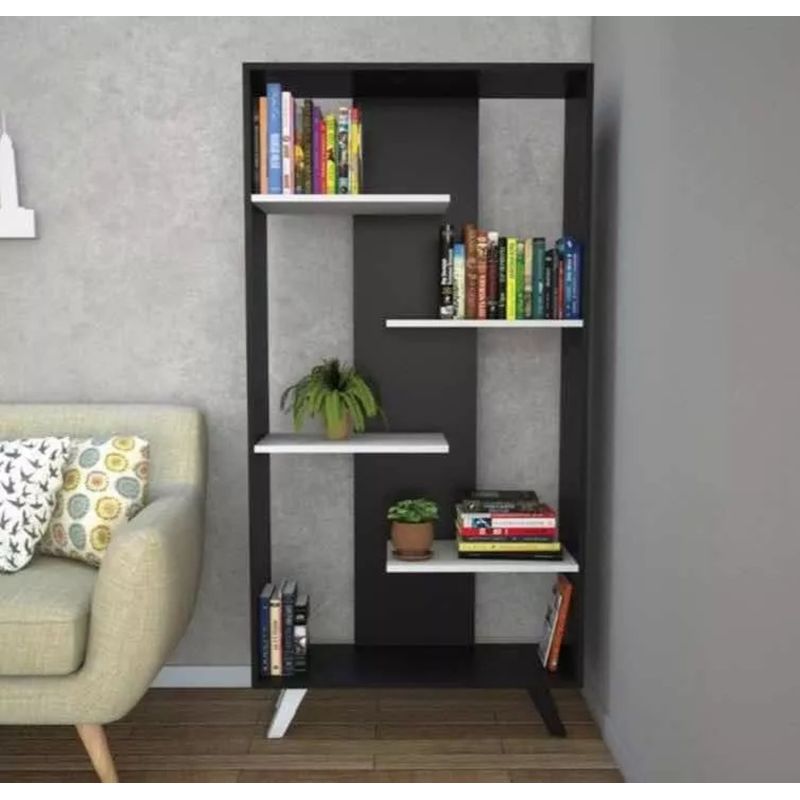 TU MESITA - Librero Multiusos Lisett color NegroBlanco TU MESITA