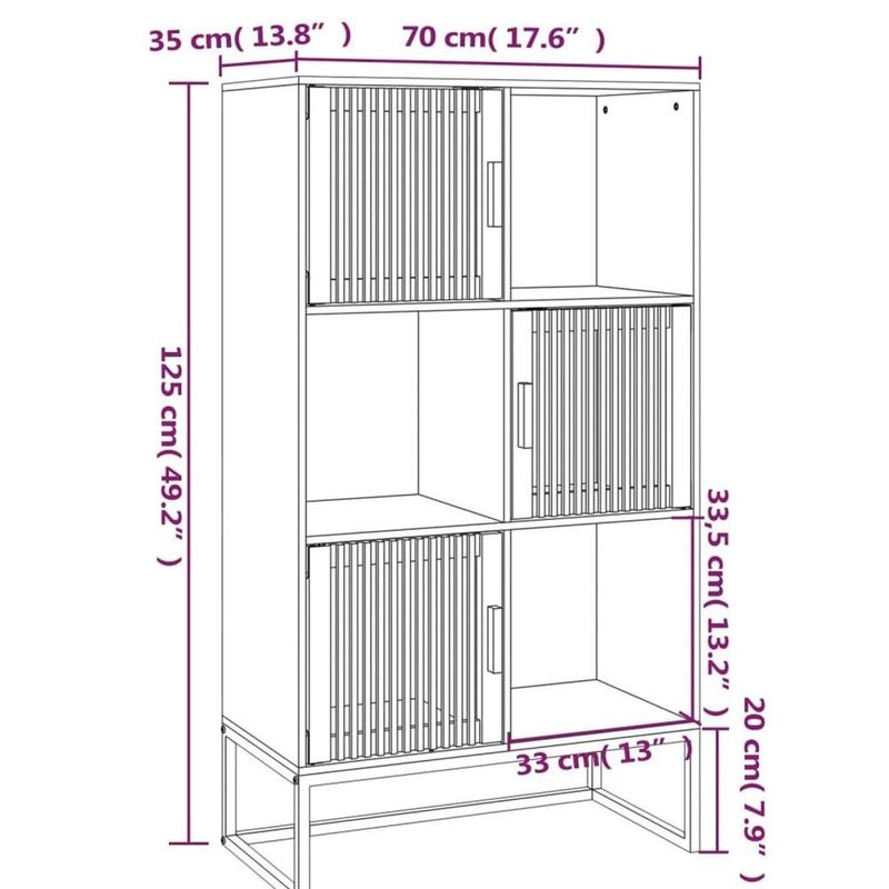 TU MESITA - Librero Multiusos TU MESITA Beltran color NegroHaya 3 puertas