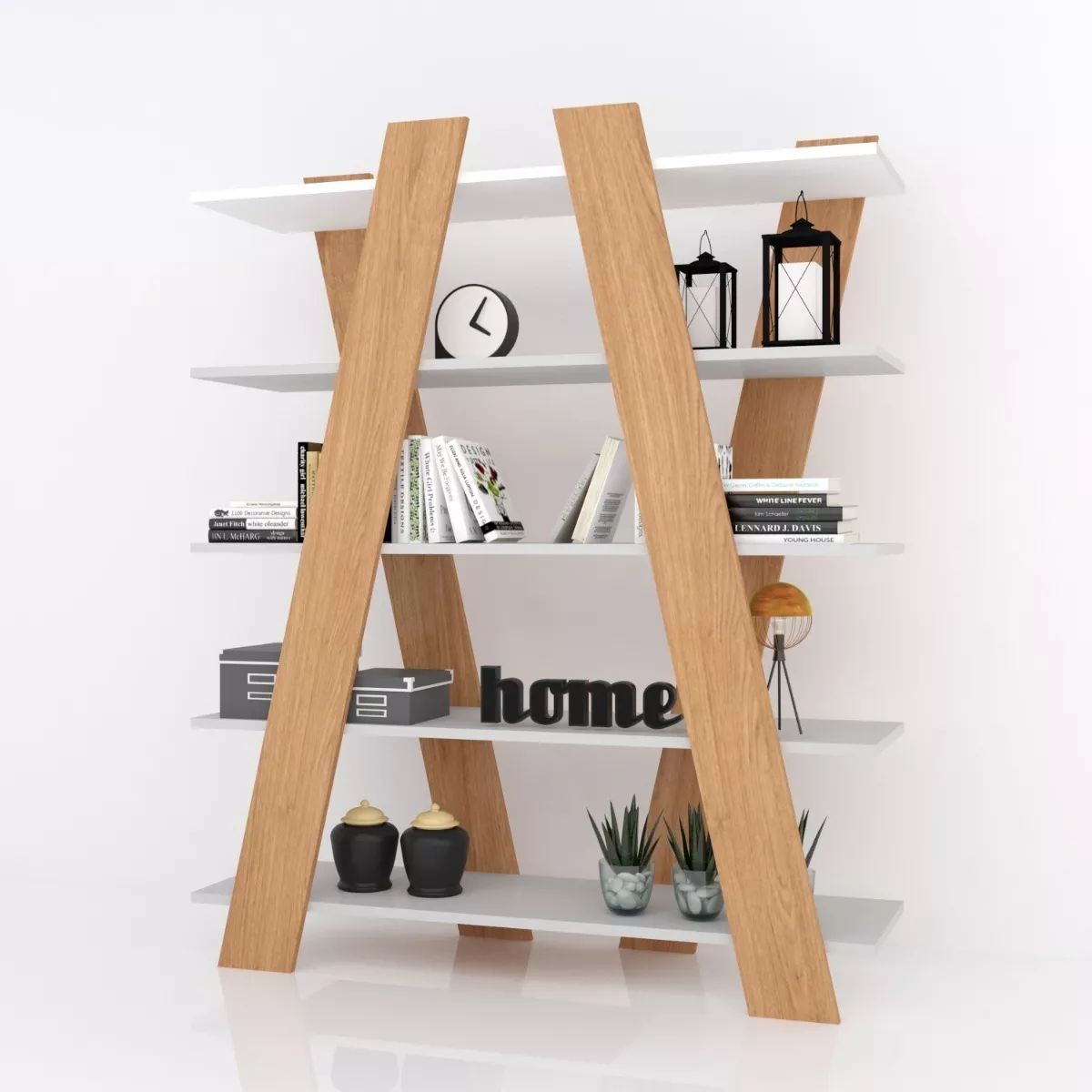 TU MESITA - Moderno Estante Ximena color BlancoDunaTU MESITA