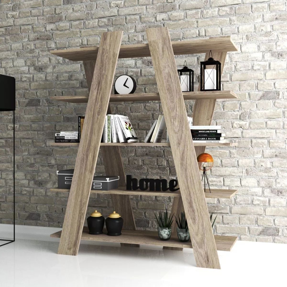 TU MESITA - Moderno Estante Ximena color Marrón oscuro TU MESITA