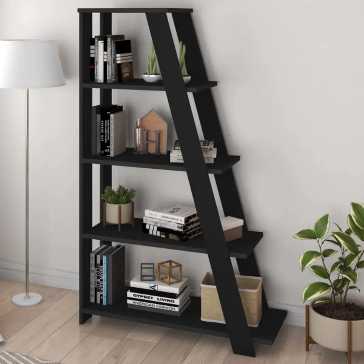 TU MESITA - Moderno Librero Amauta color Negro TU MESITA