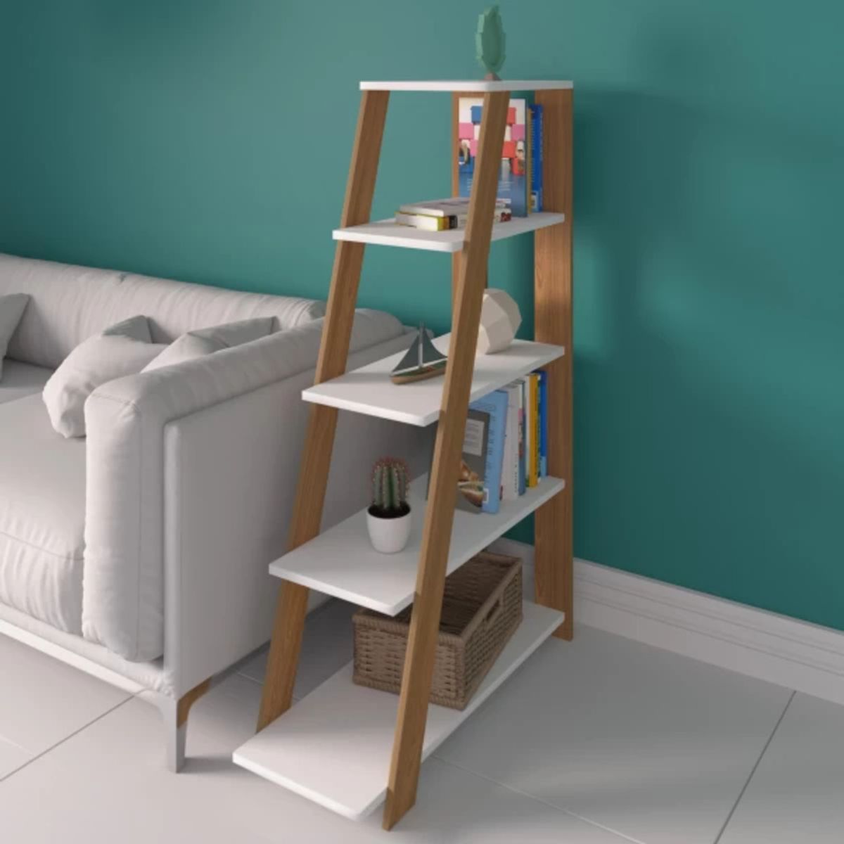 TU MESITA - Moderno Librero Amauta color BlancoHaya TU MESITA