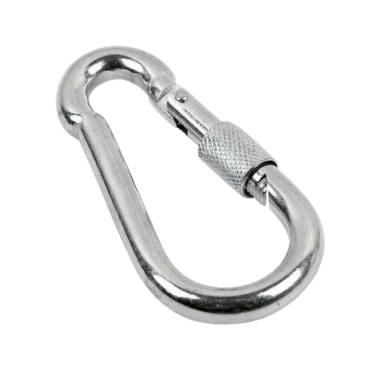 GENERICO - Gancho Mosquetón Arnés De Acero Inoxidable 8cm Con Seguro