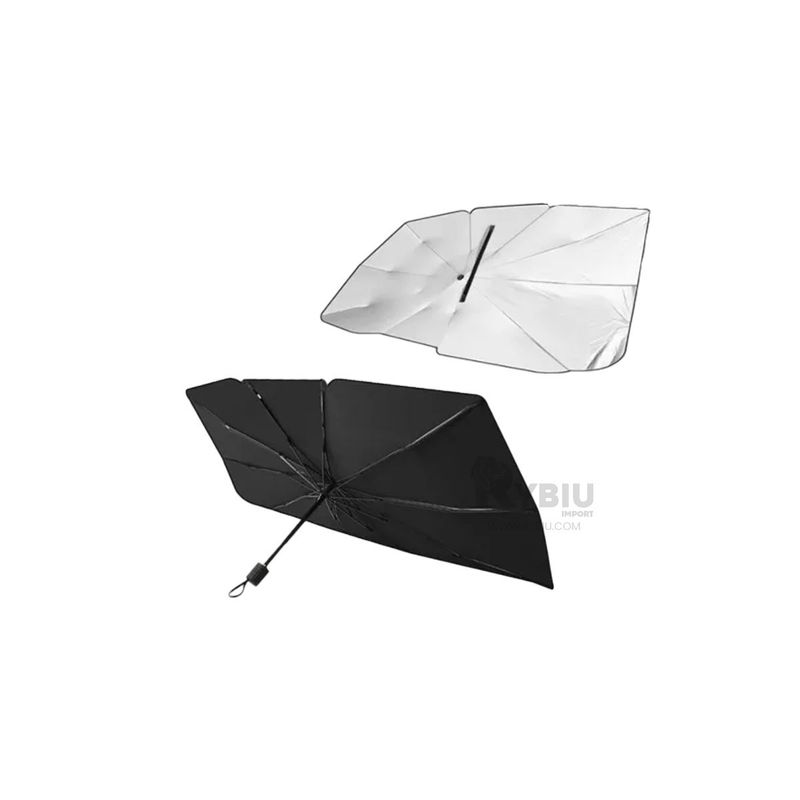 RYBIU IMPORT - Sombrilla Ideal de Proteccion Solar Negro Y+Regalo Stickers